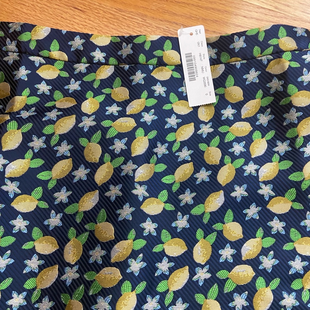 NWT J. CREW Lemon Jacquard Ruffle Hem Skirt - Picture 8 of 12